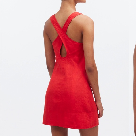 Madewell cross back a line mini dress - Picture 2 of 5